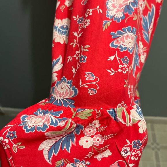 Loft Women’s Size Medium Summer Midi Floral Dress Ruffle Sleeve good condition - Picture 8 of 14